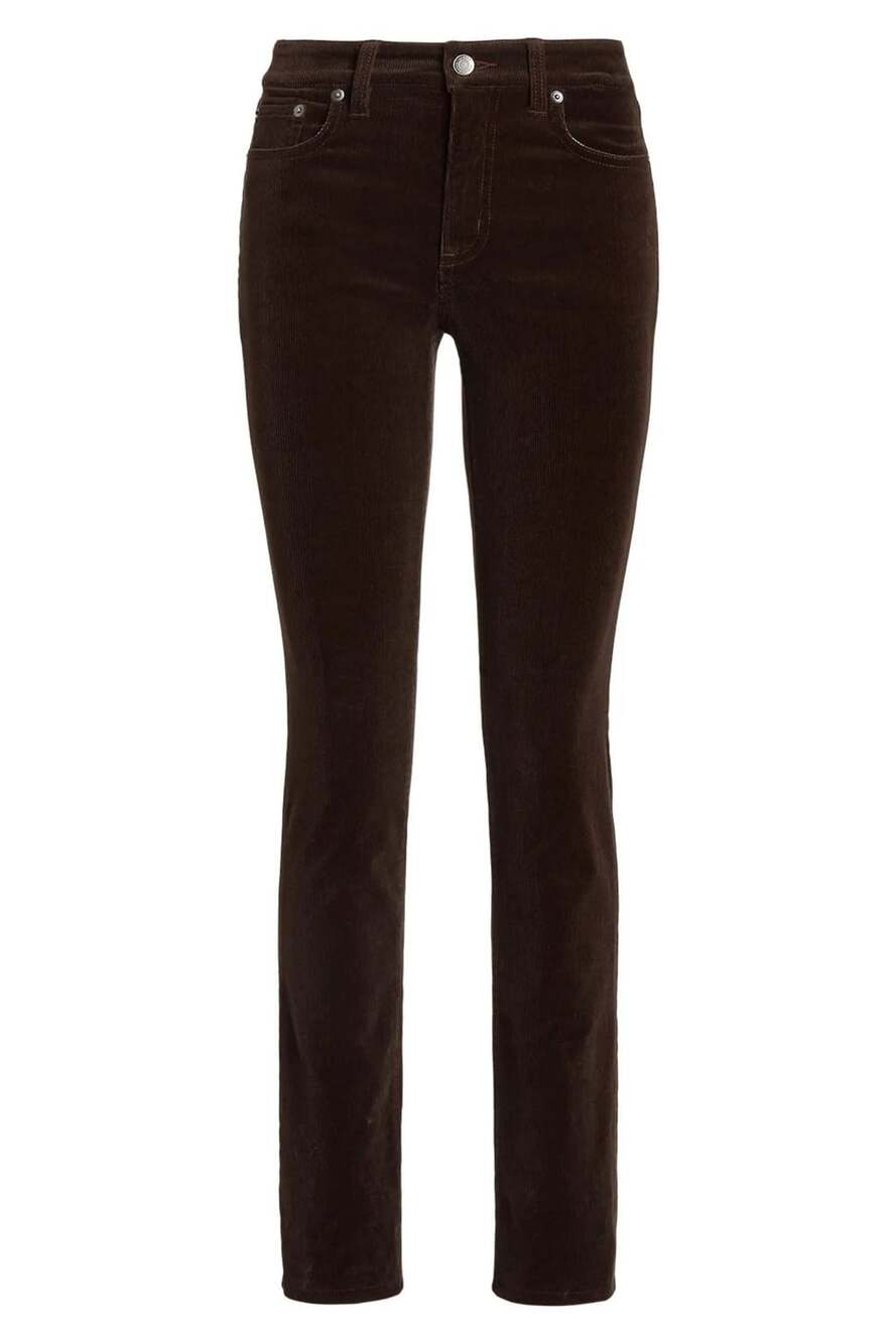 Lauren Ralph Lauren Brown Corduroy Classic Straight Slimming Fit Pants NWT